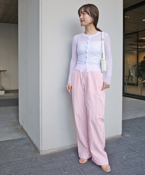 SLOBE IENA パンツ HOSBJERG/ホスビョーグ ストライプパンツ