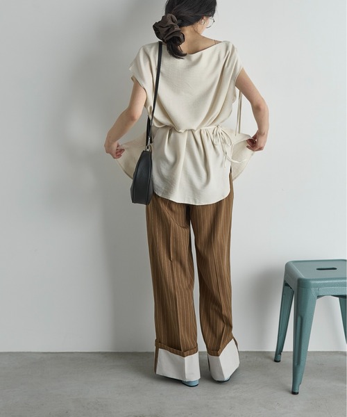 【関税込み】EYTYS タン Roxane トラウザーズ ssstein | シュタイン LONG WIDE TROUSERS(BLACK) / ロング