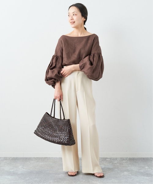 Plage スムース　ニットパンツ　ブラウン　サイズ38 plage 「Plage」 スラックス 38 ブラウン レディース : ZOZOTOWN
