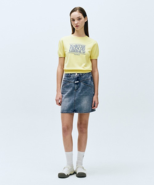 MARITHE + FRANCOIS GIRBAUD スカート W STRAIGHT DENIM MINI