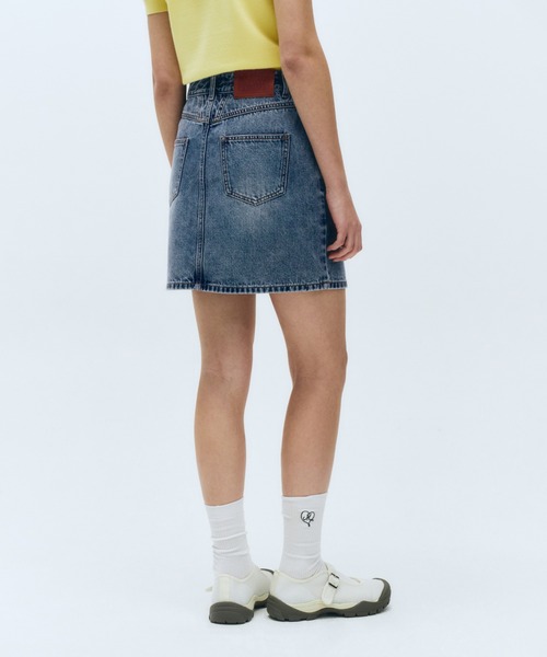 MARTHE FRANCOIS GIRBAUD　デニムスカート MARITHE + FRANCOIS GIRBAUD スカート W STRAIGHT DENIM MINI