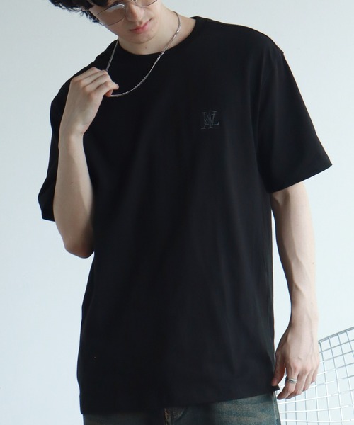 WOOALONG 半袖Tシャツ ブラック　韓国ブランド　国内即発送可 WOOALONG 半袖Tシャツ ブラック 韓国ブランド 国内即発送可