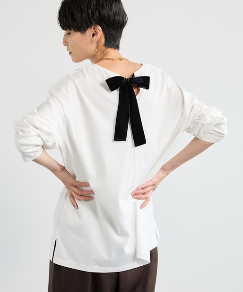 tシャツ BARNYARDSTORM / バックリボンロンT / マシンウォッシャブル レディース
