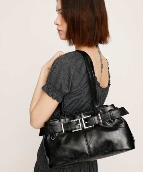 SLY ブラック ショルダーバッグ SLY（スライ） ショルダーバッグ バッグ BELT SHOULDER BAG ベルト