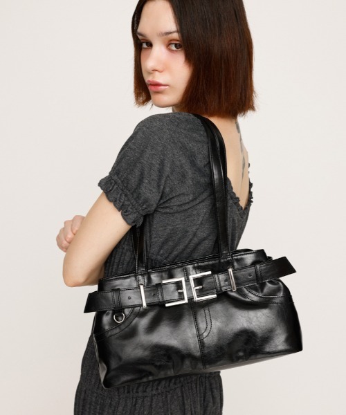 SLY ブラック ショルダーバッグ SLY | LACE UP SHOULDER バッグ (すべて ) |SHEL'TTER WEBSTORE