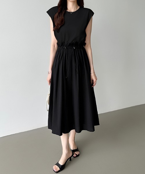 「COCOMOMO」 ノースリーブワンピース M ホワイト レディース_画像2