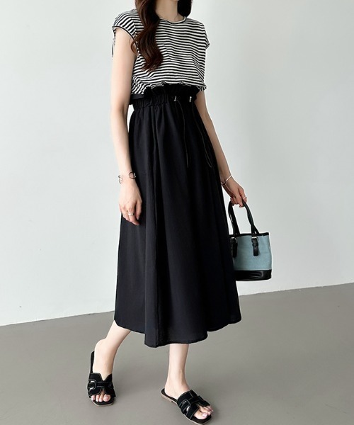 「COCOMOMO」 ノースリーブワンピース M ホワイト レディース_画像7