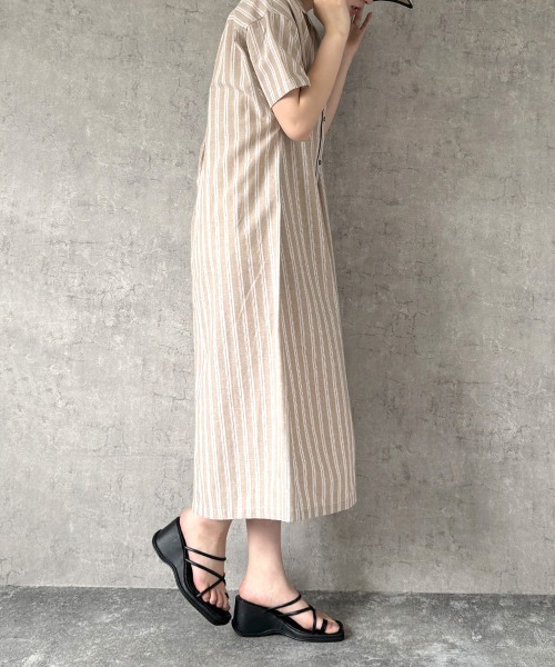 「Emma（SELECT LEVERY）」 「nod」半袖ワンピース MEDIUM イエロー レディース_画像3