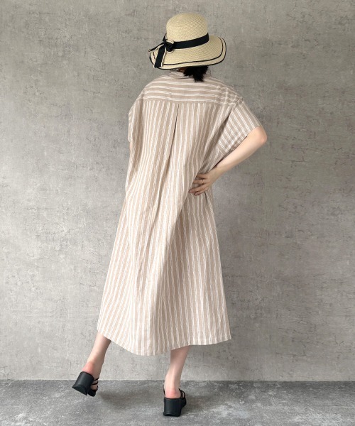 「Emma（SELECT LEVERY）」 「nod」半袖ワンピース MEDIUM イエロー レディース_画像4