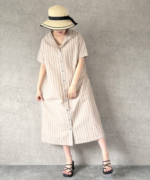 「Emma（SELECT LEVERY）」 「nod」半袖ワンピース MEDIUM イエロー レディース_画像5