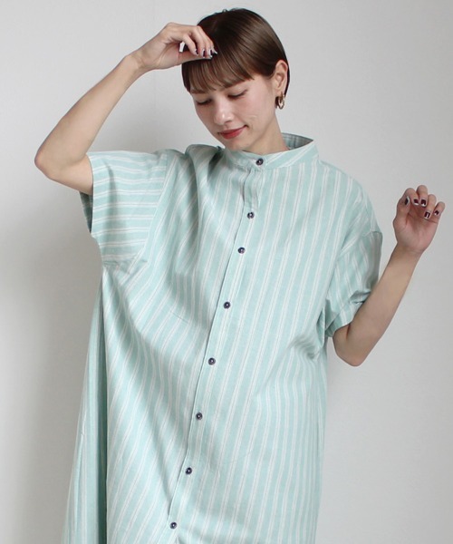 「Emma（SELECT LEVERY）」 「nod」半袖ワンピース MEDIUM イエロー レディース_画像6
