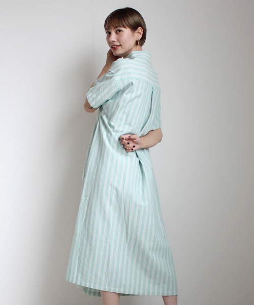 「Emma（SELECT LEVERY）」 「nod」半袖ワンピース MEDIUM イエロー レディース_画像8