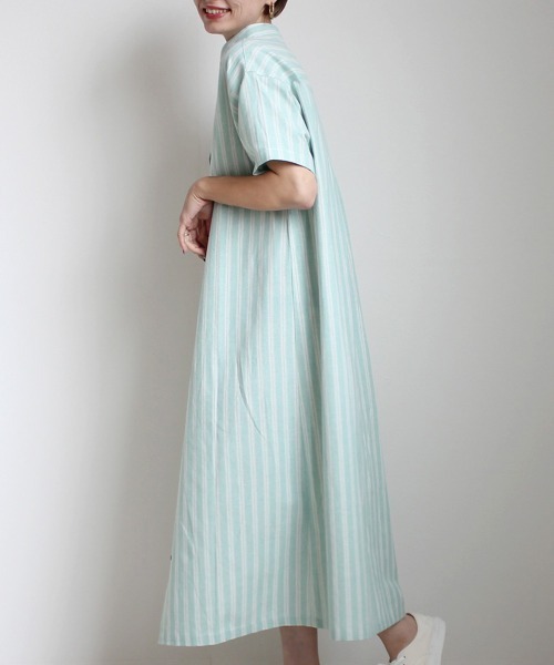 「Emma（SELECT LEVERY）」 「nod」半袖ワンピース MEDIUM イエロー レディース_画像9