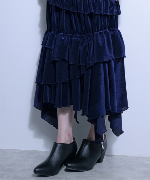ワンピース メッシュベロアワンピース＋チュールトップス　SET | FLANEEK. | 17