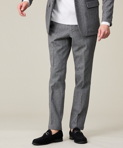 ABAHOUSE GRAY スラックス 「セットアップ対応」ヘリンボーン