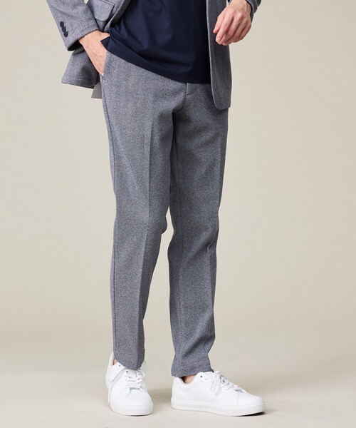 ABAHOUSE GRAY スラックス 「セットアップ対応」ヘリンボーン