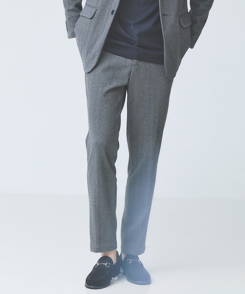 ABAHOUSE GRAY スラックス 「セットアップ対応」ヘリンボーン