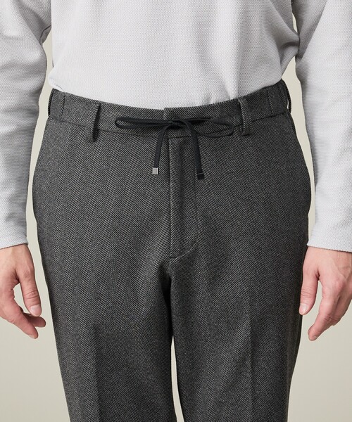 ABAHOUSE GRAY スラックス 「セットアップ対応」ヘリンボーン