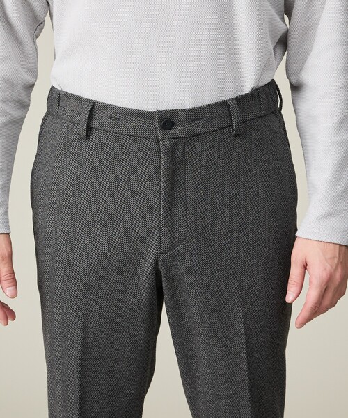 ABAHOUSE GRAY スラックス 「セットアップ対応」ヘリンボーン
