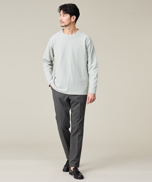 ABAHOUSE GRAY スラックス 「セットアップ対応」ヘリンボーン