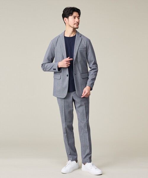 ABAHOUSE GRAY スラックス 「セットアップ対応」ヘリンボーン