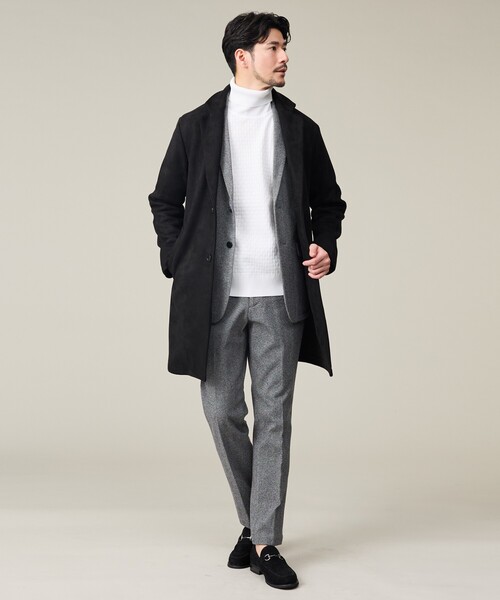 ABAHOUSE GRAY スラックス 「セットアップ対応」ヘリンボーン