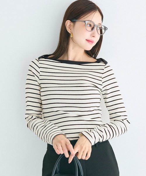 coca（コカ） tシャツ リブボートネックカットソー レディース