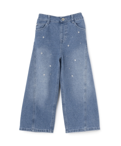 mezzo piano パンツ キラキラデニム・ツイル ワイドパンツ キッズ 子供