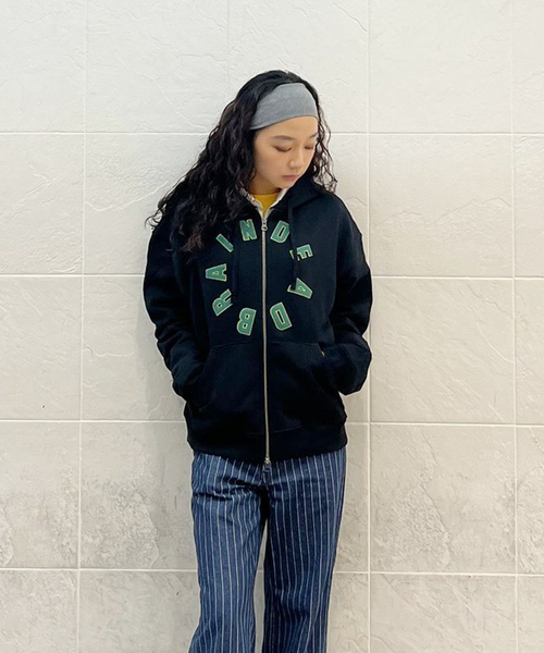 BRAIN DEAD（ブレインデッド） パーカー COLLEGIATE ZIP UP HOODIE