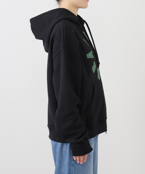 BRAIN DEAD ブラック ジャケット サイズL BRAIN DEAD（ブレインデッド） パーカー COLLEGIATE ZIP UP HOODIE