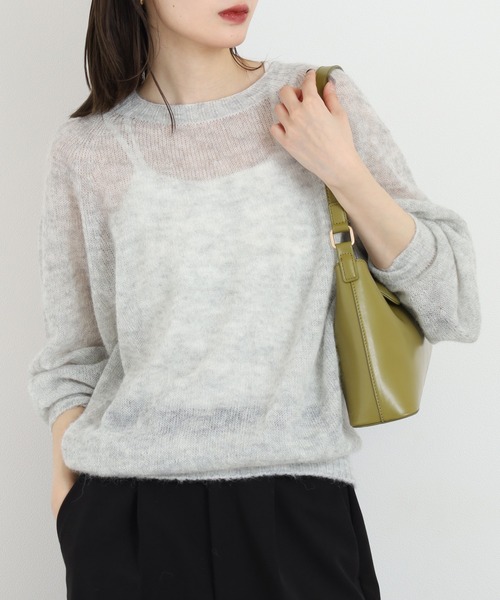 ニット セーター BRODIAEA アルパカ混ホールガーメント薄手ニット 日本 