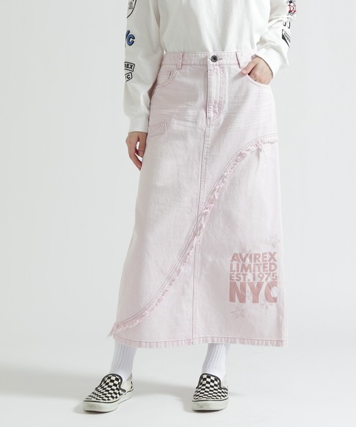 AVIREX（アヴィレックス） デニムスカート WAPPEN DENIM LONG SKIRT