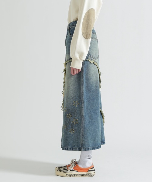 AVIREX（アヴィレックス） デニムスカート WAPPEN DENIM LONG SKIRT 