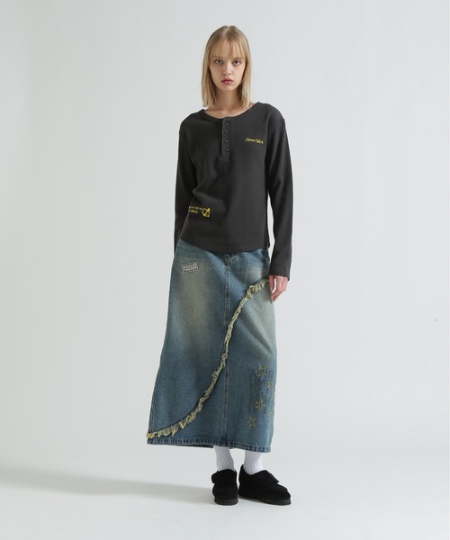 AVIREX（アヴィレックス） デニムスカート WAPPEN DENIM LONG SKIRT