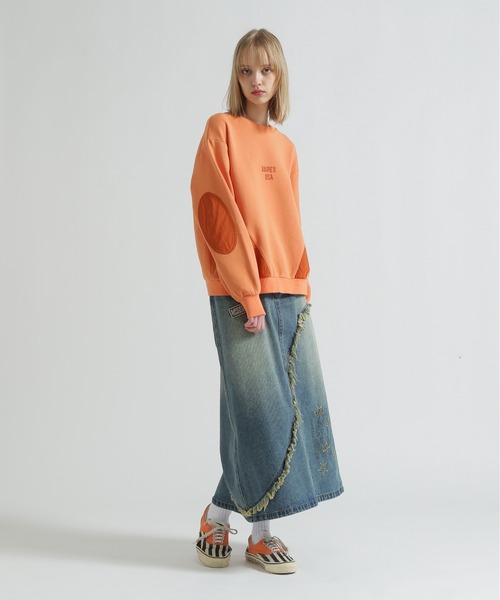 ＡＶＩＲＥＸ　ロングデニムスカート AVIREX（アヴィレックス） デニムスカート WAPPEN DENIM LONG SKIRT