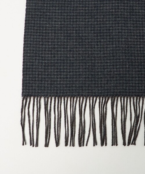 ユナイテッドアローズ カシミヤマフラー 新品 ブラック×グレー リバーシブル UNITED ARROWS LTD. OUTLET｜カシミヤ リバーシブルマフラー | Rakuten