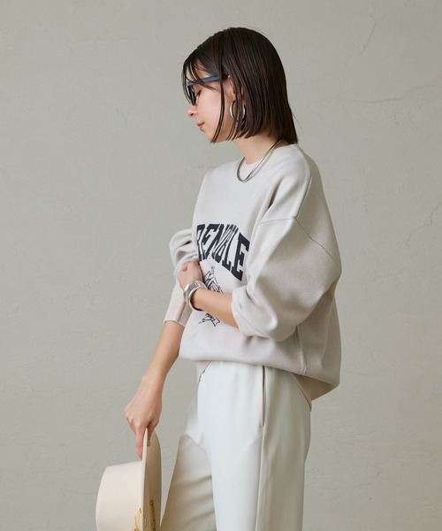 「LOUNGEDRESS」 長袖ニット FREE ベージュ レディース_画像3