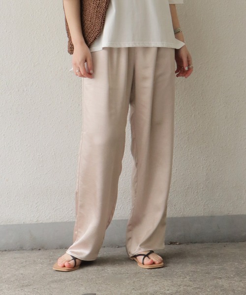 「notch.」 イージーパンツ M ライトグレー レディース_画像2