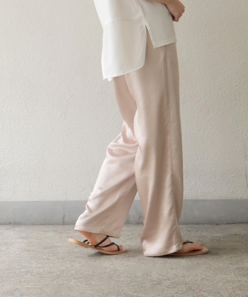 「notch.」 イージーパンツ M ライトグレー レディース_画像3