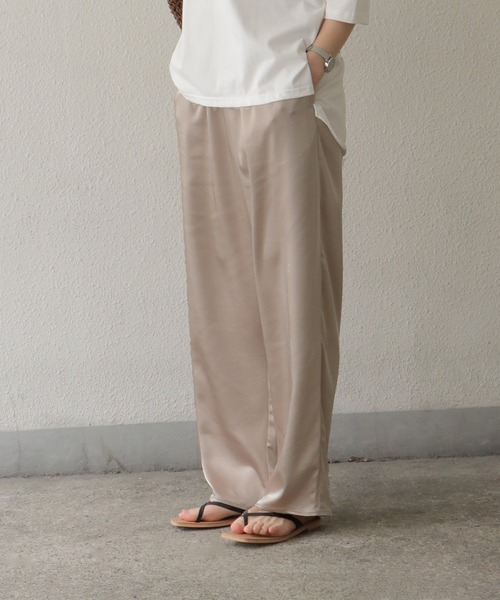 「notch.」 イージーパンツ M ライトグレー レディース_画像4