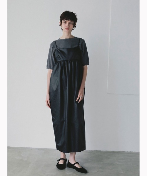 お値下げ）YOKOCHAN 半袖 コクーン ワンピース チュニック 40 YOKOCHAN