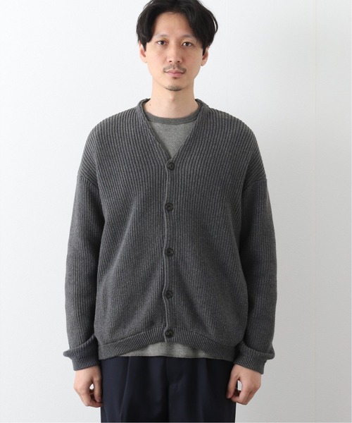 「417 EDIFICE」 カーディガン MEDIUM チャコールグレー メンズ_画像9