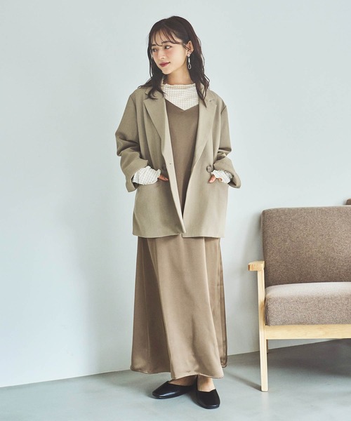 「mil」 テーラードジャケット S ダークグレー レディース_画像2