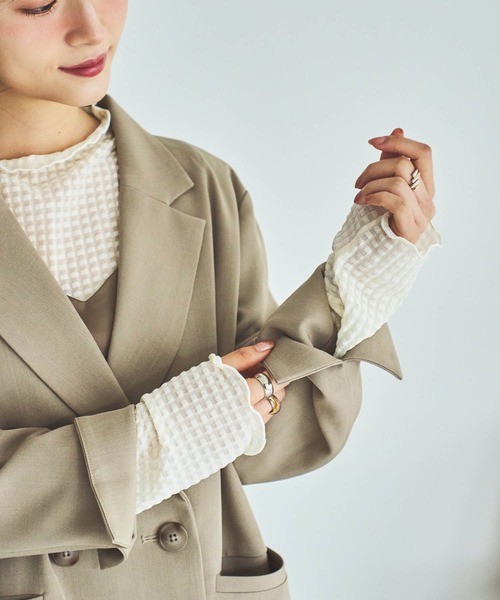 「mil」 テーラードジャケット S ダークグレー レディース_画像5