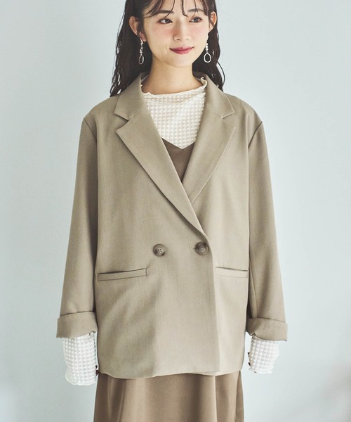 「mil」 テーラードジャケット S ダークグレー レディース_画像6