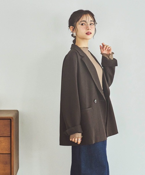 「mil」 テーラードジャケット S ダークグレー レディース_画像8