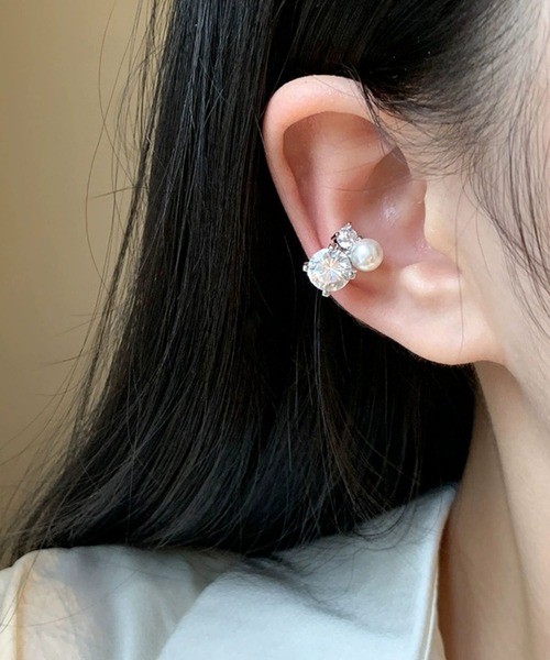 ARCHIVER イヤーカフ 「Rz」「456775」ビジュー＆パールイヤーカフ(RZ