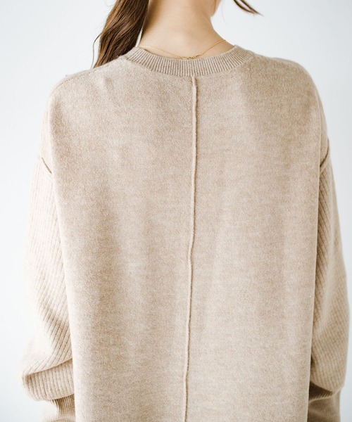 「haco!」 ニットワンピース MEDIUM ベージュ レディース_画像2