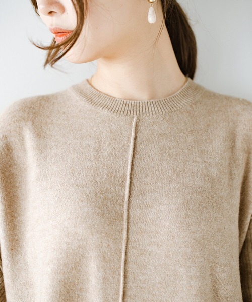 「haco!」 ニットワンピース MEDIUM ベージュ レディース_画像8