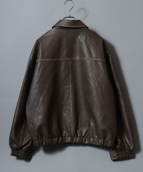 ANPAS（アンパス） ブルゾン アウター Faux Leather Classic Trucker